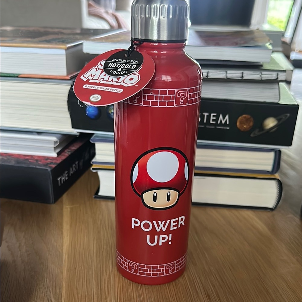 Nintendo Red Power Up Kids Water Bottle